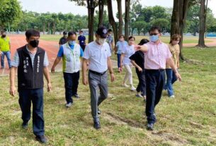 立委劉建國邀教育部體育署會勘　雲縣國中小運動場設施老舊（圖由立委劉建國辦公室提供）