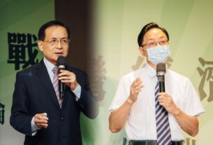 商業發展研究院董事長許添財(左)、前行政院長張善政博士(右)