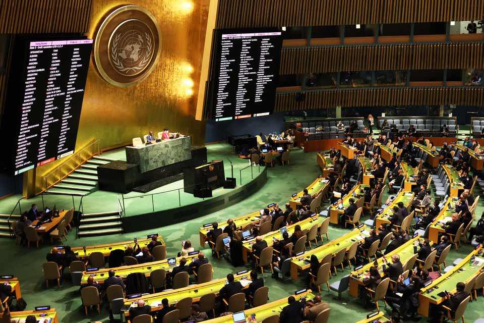 聯合國投票通過暫停俄羅斯在聯合國人權理事職權／The Boston Globe