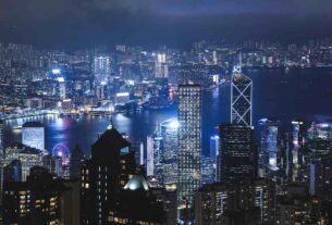 夜香港空景圖