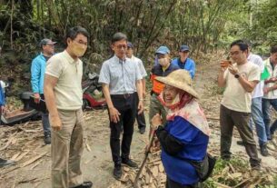未雨綢繆 劉建國會勘古坑山區 爭取改善排水設施