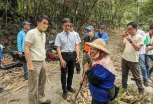 未雨綢繆 劉建國會勘古坑山區 爭取改善排水設施