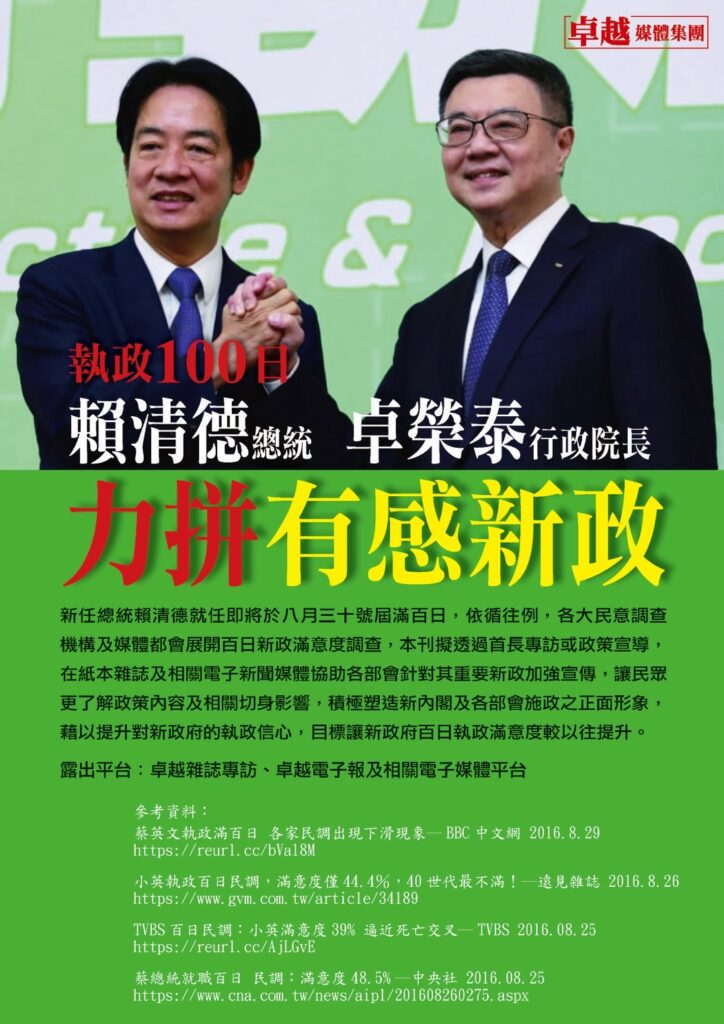 2024賴清德執政百日